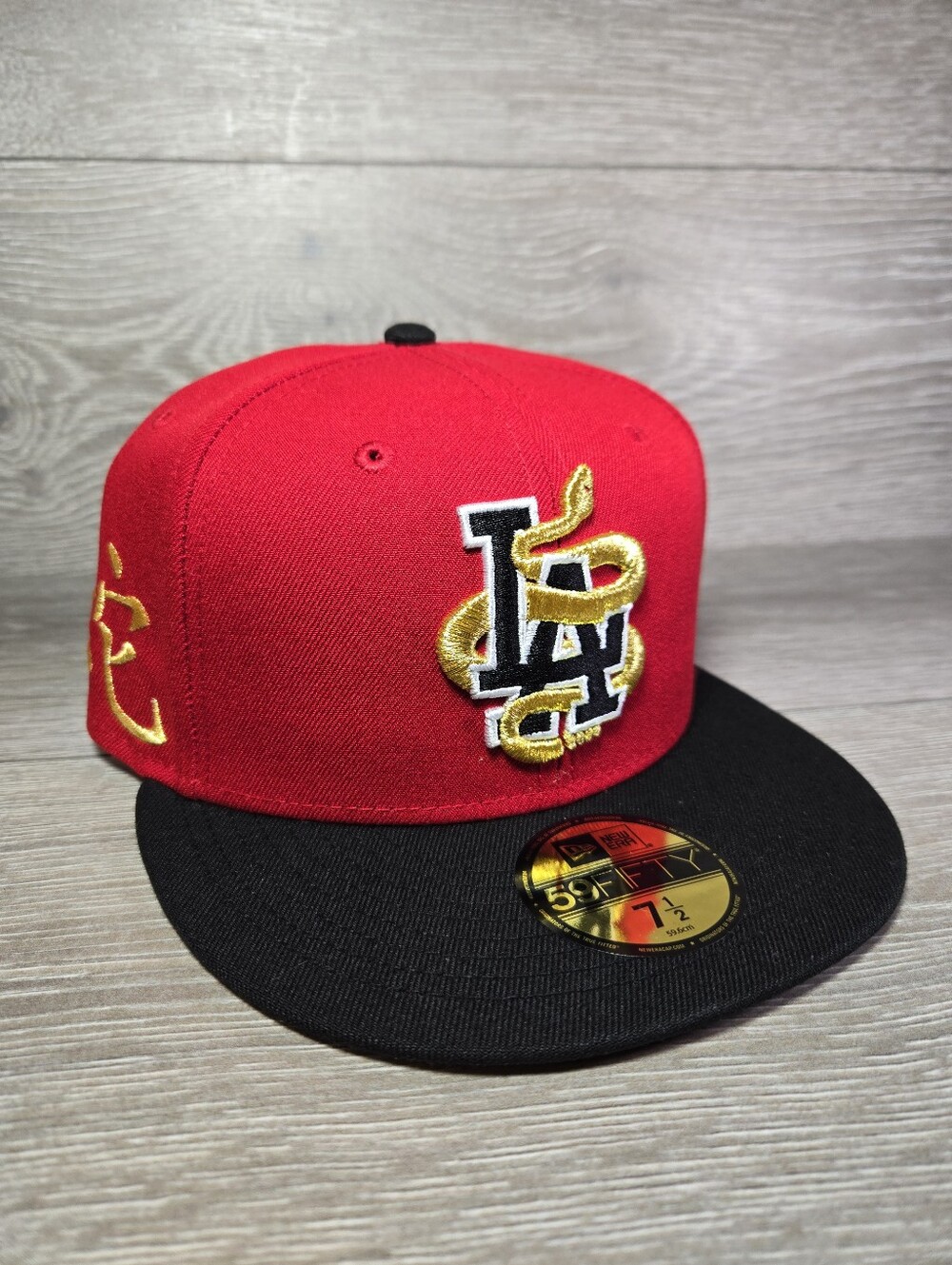 LA Dodgers New Era 59Fifty Fitted Red Year Of The Snake Chinese Lunar Year 7 1/2